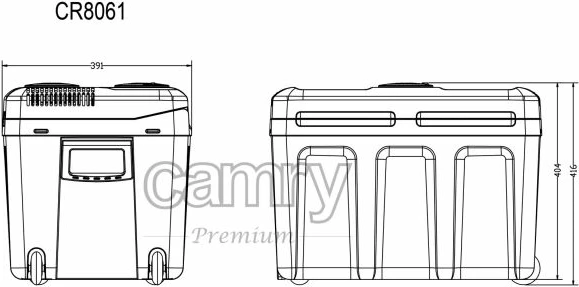 kuti ftohëse elektrike portative CAMRY CR8061 40 L ftohje/ngrohje 12V/230V me rrota, gri