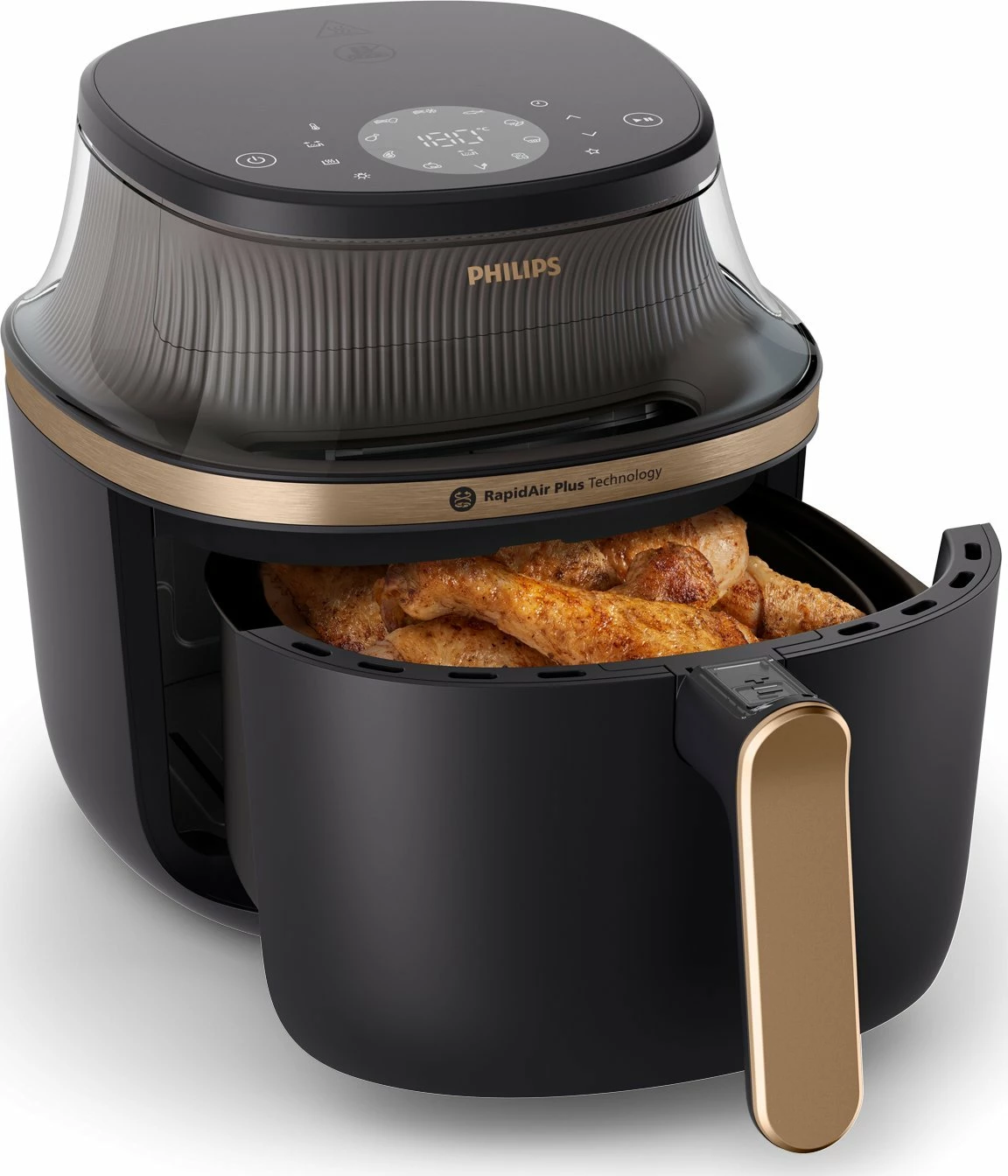 Fritezë me ajër Philips Ovi XL NA332/00, 6.2L, 1700W, e zezë