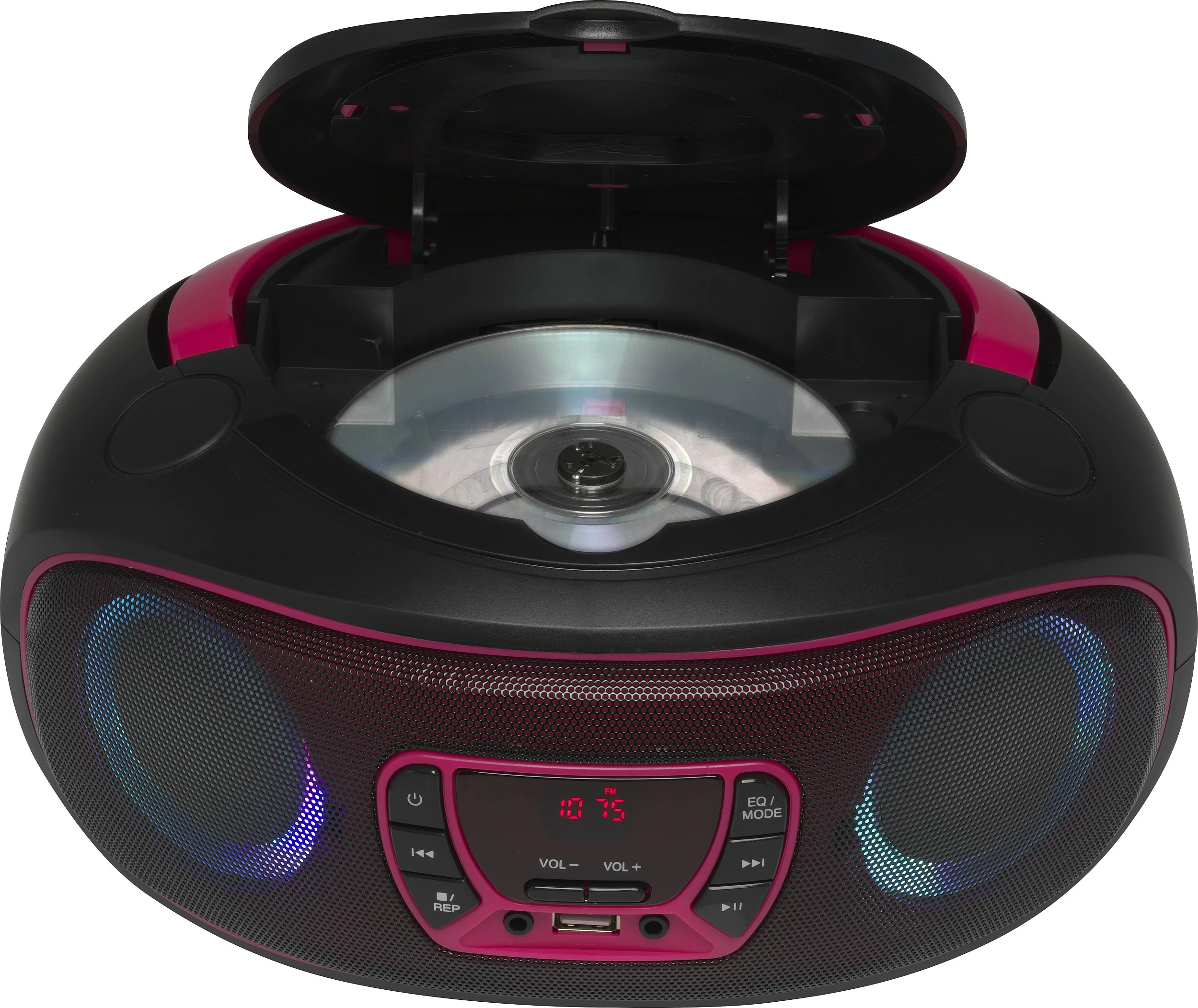 CD player portativ Denver TCL-212BT, Bluetooth, USB, FM, MP3, zi/rozë