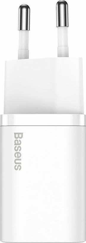 Ngarkues muri Baseus Super Si TZCCSUP-L02 25W USB-C PD 3A, bardhë, set me kabllo USB-C në USB-C 1m