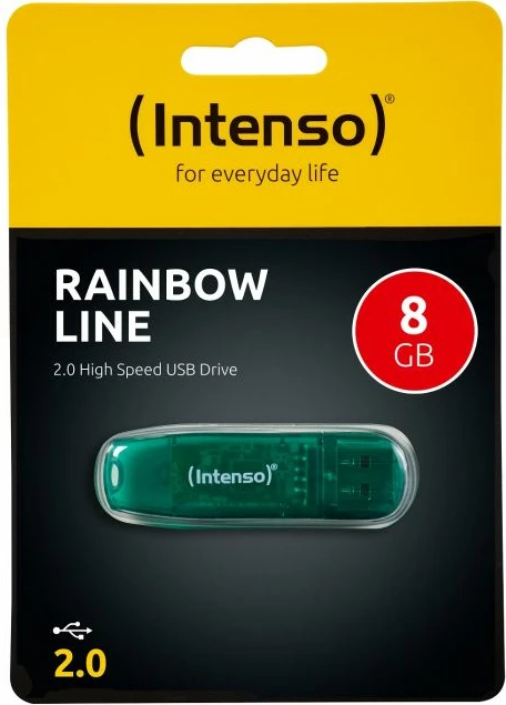 USB memorje INTENSO Rainbow Line 3502460 8GB USB 2.0, jeshile
