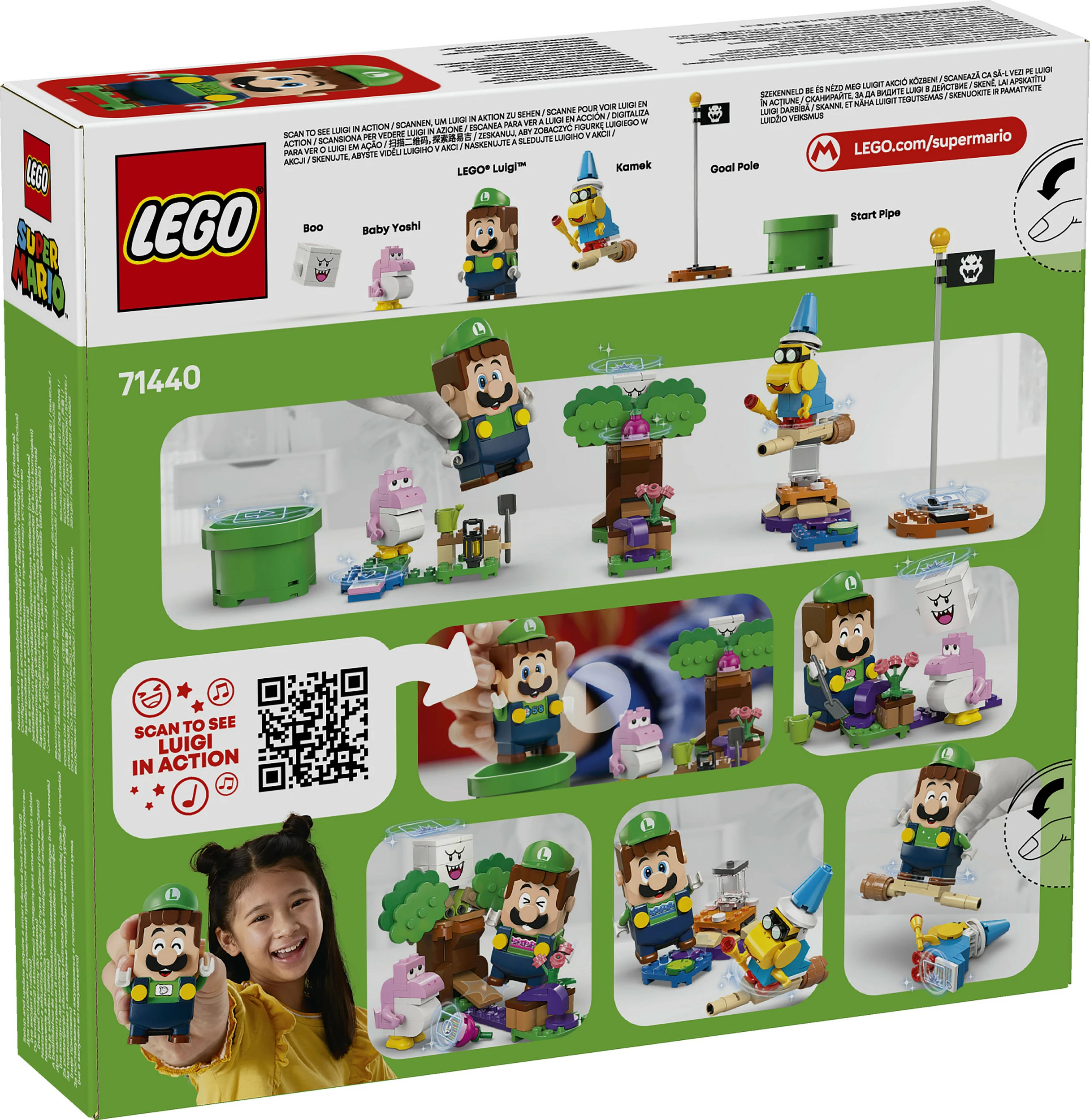Set ndërtimi LEGO Super Mario 71440 me Luigi interaktiv, 210 pjesë, shumëngjyrësh