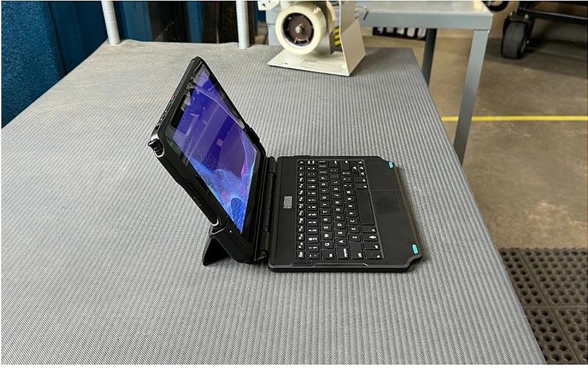 Tastierë docking GAMBER JOHNSON për Samsung Tab Active4/Active4 Pro, QWERTY US, me touchpad, e zezë