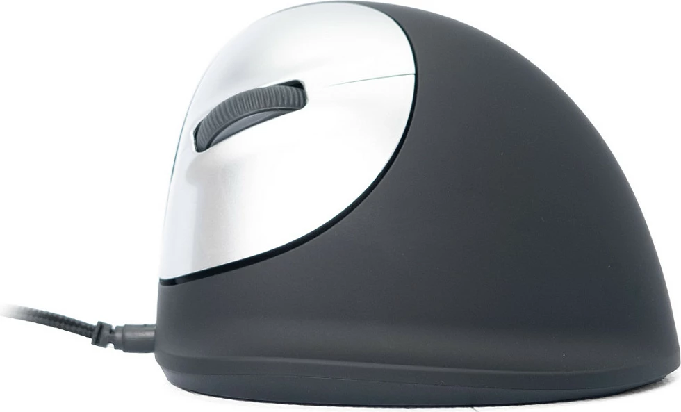 Maus R-Go HE, ergonomik i madh, USB, 2400 DPI, për të majtë, i zi/argjendtë