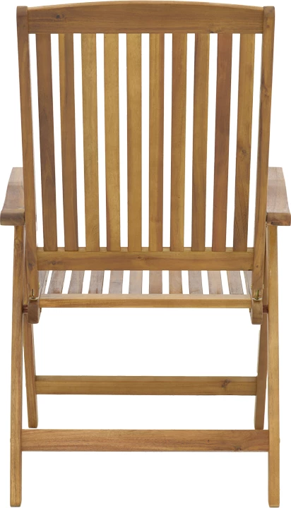 Karrige e palosshme me 5 pozicione, dru akacie, ngjyrë natyrale, 61x65x110cm