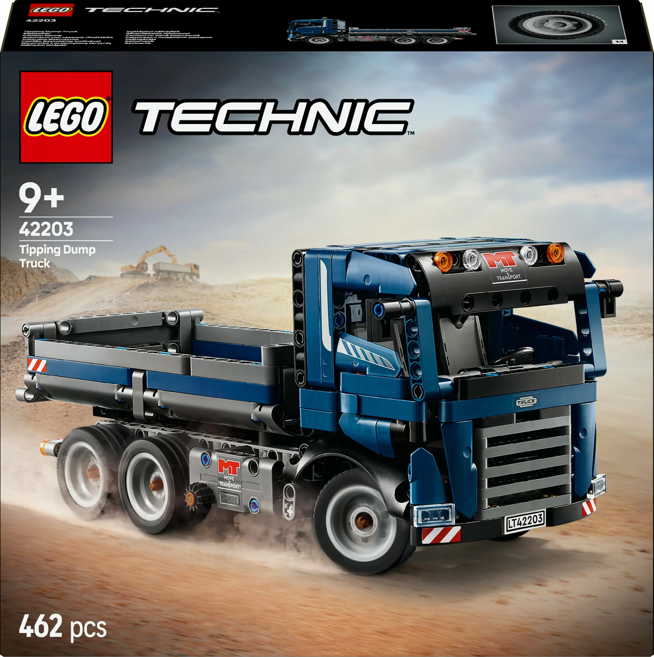 Set ndërtimi LEGO Technic Tipping Dump Truck, 462 pjesë, shumëngjyrësh