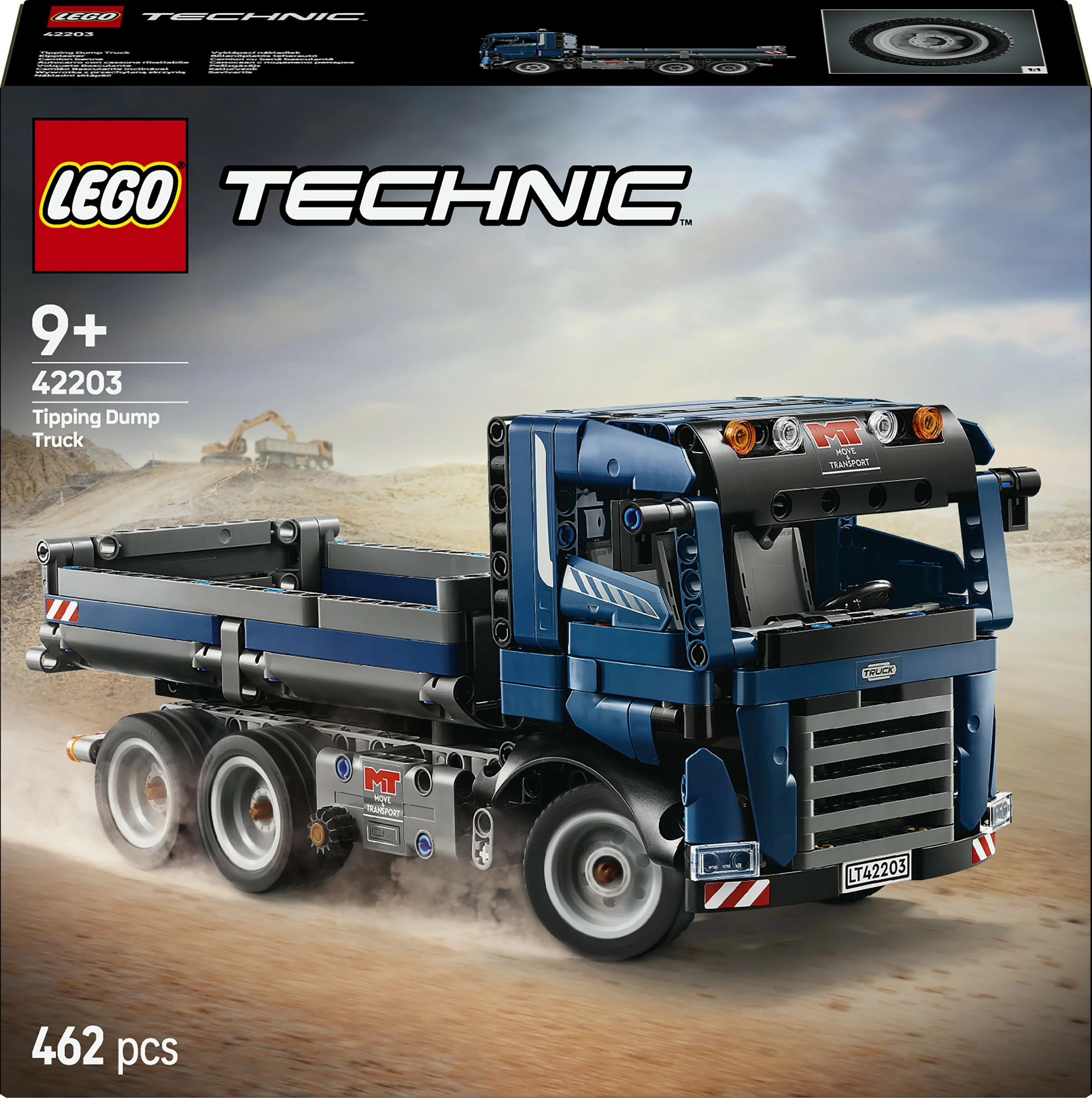 Set ndërtimi LEGO Technic Tipping Dump Truck, 462 pjesë, shumëngjyrësh