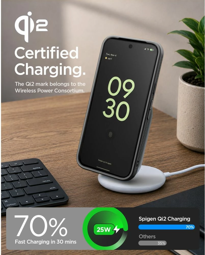 Mbështjellës Spigen Liquid Air Mag për Google Pixel 11 Pro XL, MagSafe, TPU, 1 copë, E zezë matte