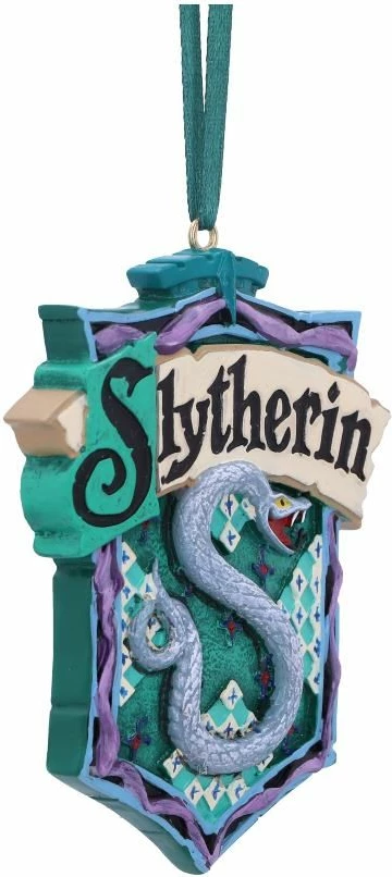 Ornament varës NEMESIS NOW Harry Potter Slytherin Crest, resin, i pikturuar me dorë, jeshile