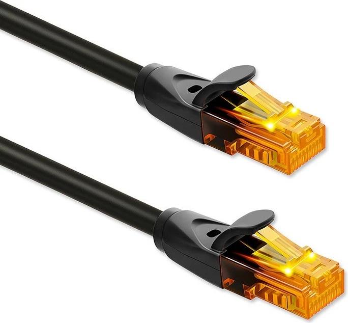 Kabëll rrjeti UTP Cat6, Qoltec, 54567, 2x RJ45, 1 Gb/s, 250 MHz, 30 m, kontakte të praruara, e zezë