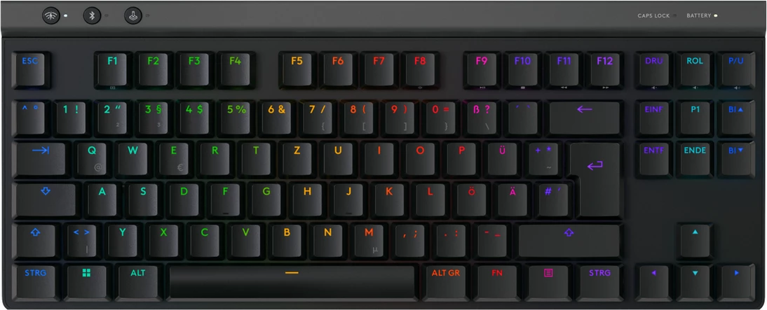 Tastierë gaming, Logitech G515 (920-012544) Lightspeed TKL GL Linear, layout gjerman QWERTZ, RGB, e zezë