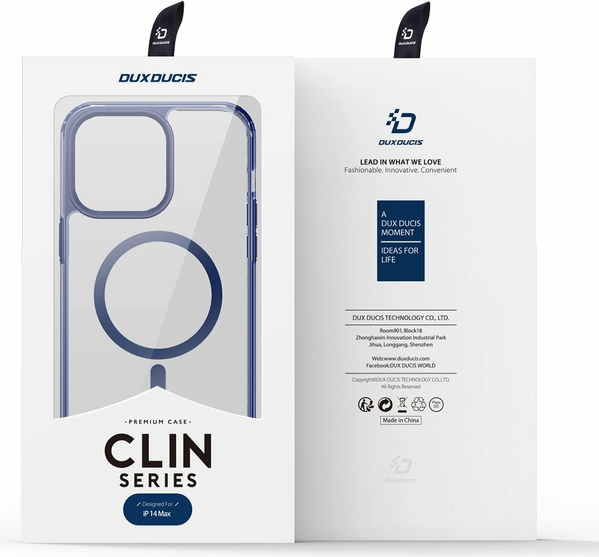 Mbështjellës Dux Ducis Clin2 për iPhone 14 Plus, MagSafe, Kaltër