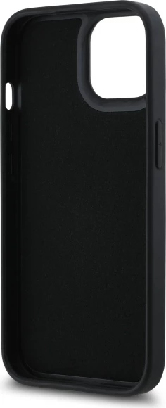 Mbështjellës Karl Lagerfeld 3D Rubber Signature për iPhone 15, i zi