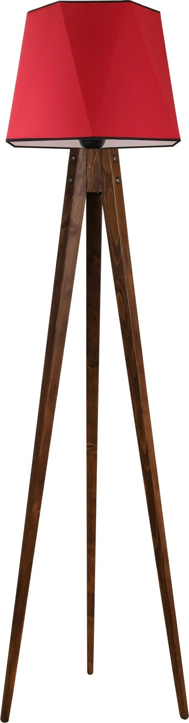 Lambader tripod prej druri, kapak i kuq, Opviq