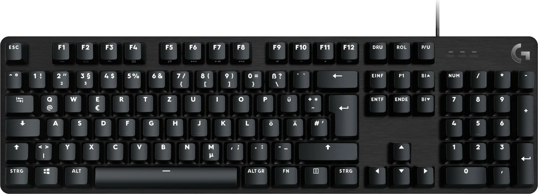Tastierë mekanike Logitech G413 SE, full-size, ndriçim LED i bardhë, QWERTZ, e zezë