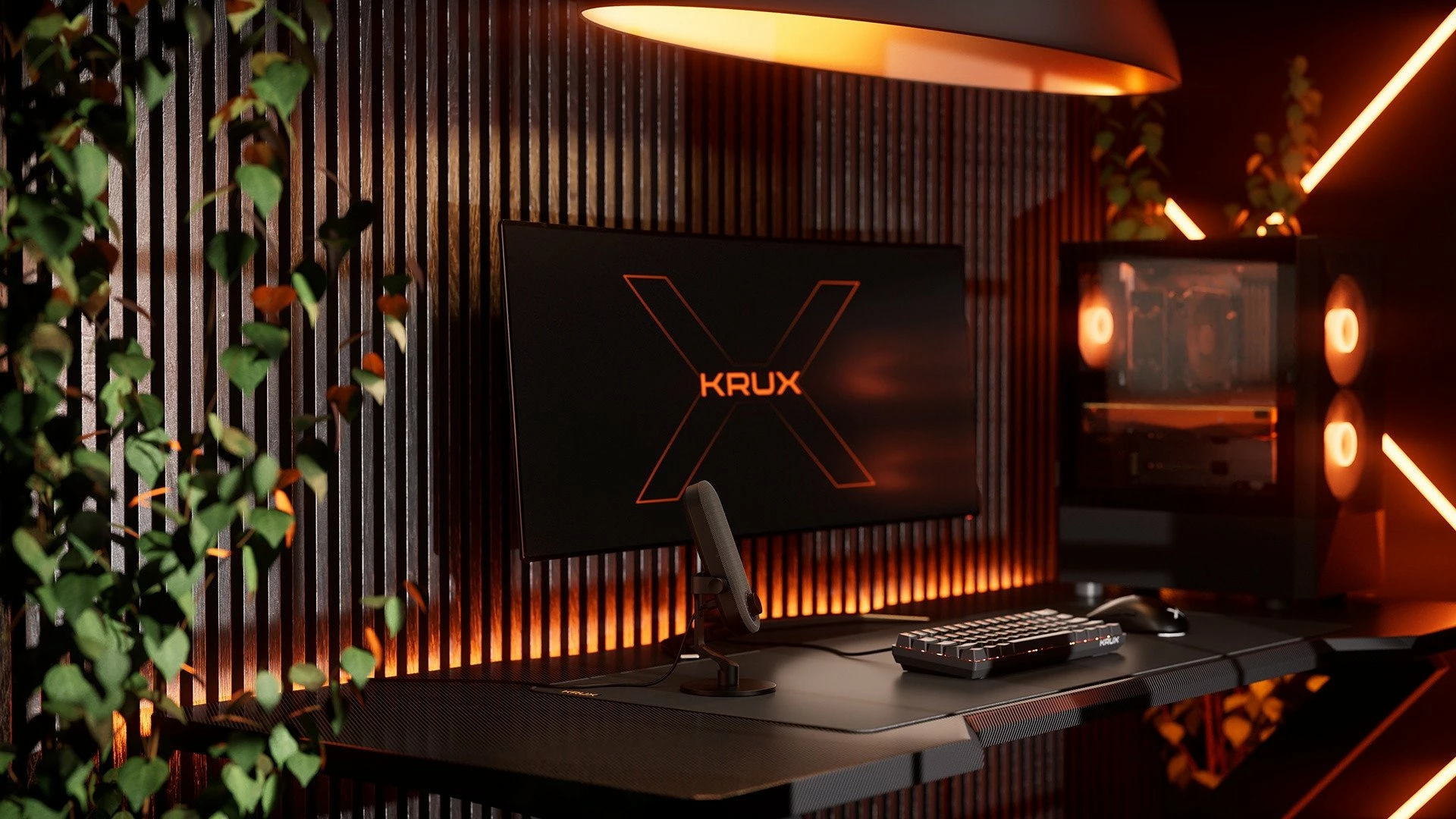 Mikrofon Krux Pin KRXC018, USB/USB-C, kardioid, 3.5 mm monitorim, i zi