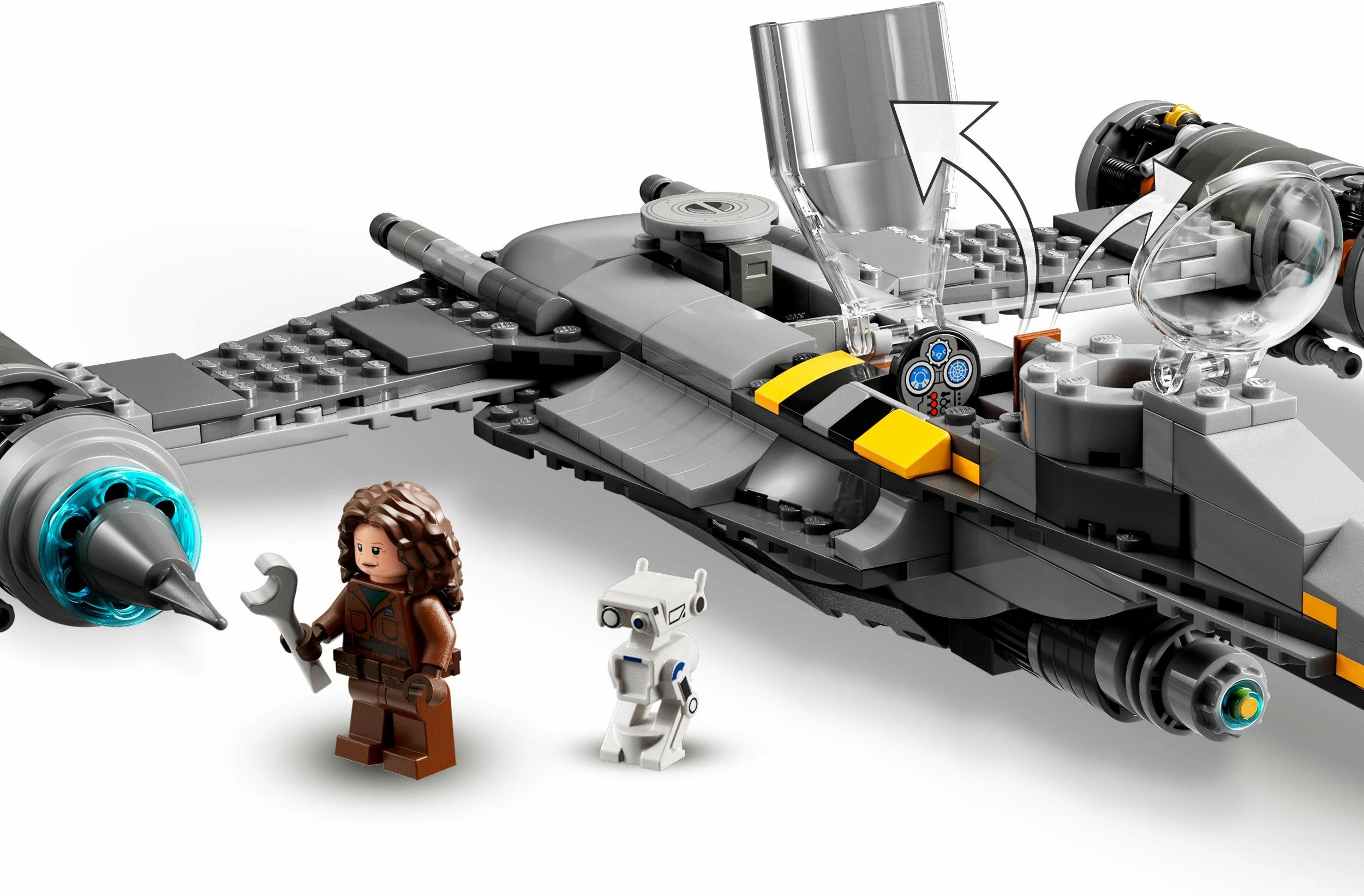 Set LEGO Star Wars 75325 The Mandalorian’s N-1 Starfighter, 412 pjesë, gri