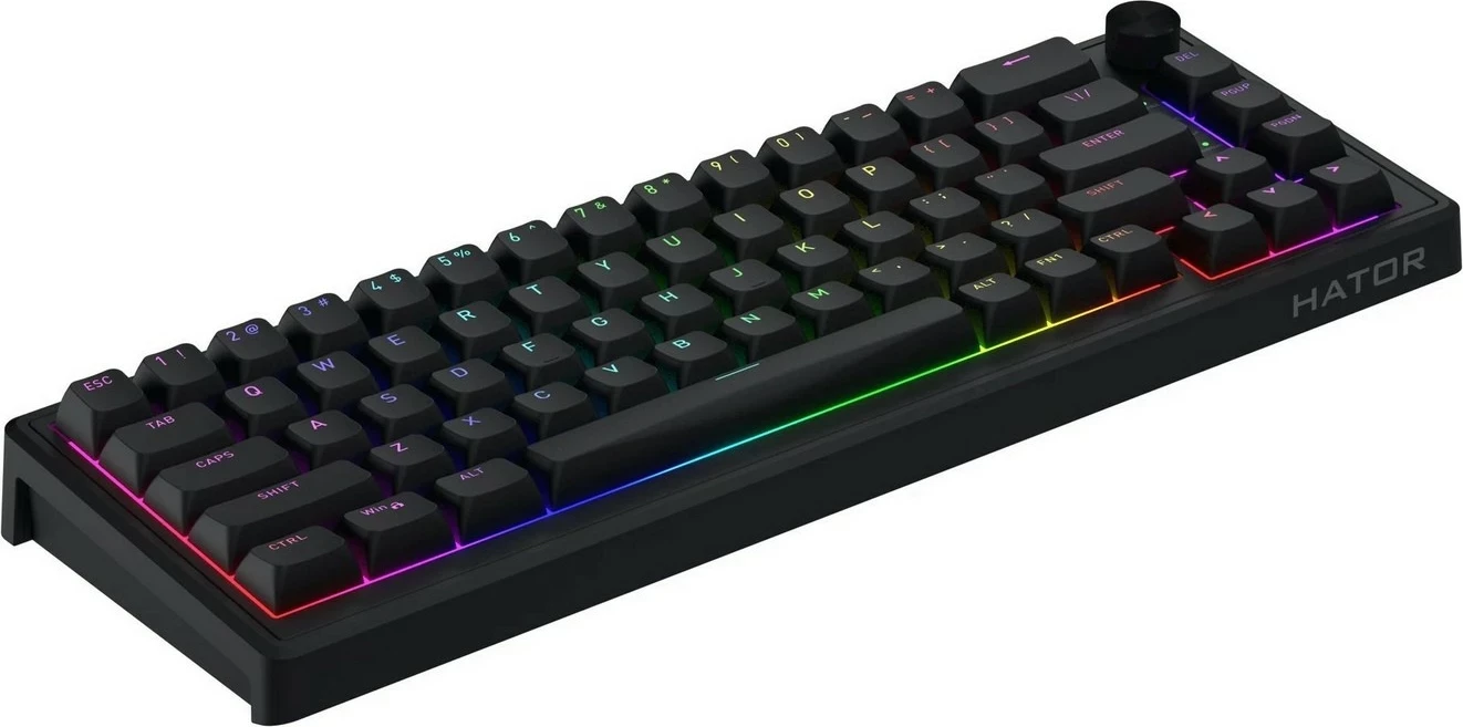Tastierë mekanike Hator Skyfall 65, RGB, Hot-Swap, USB, e zezë