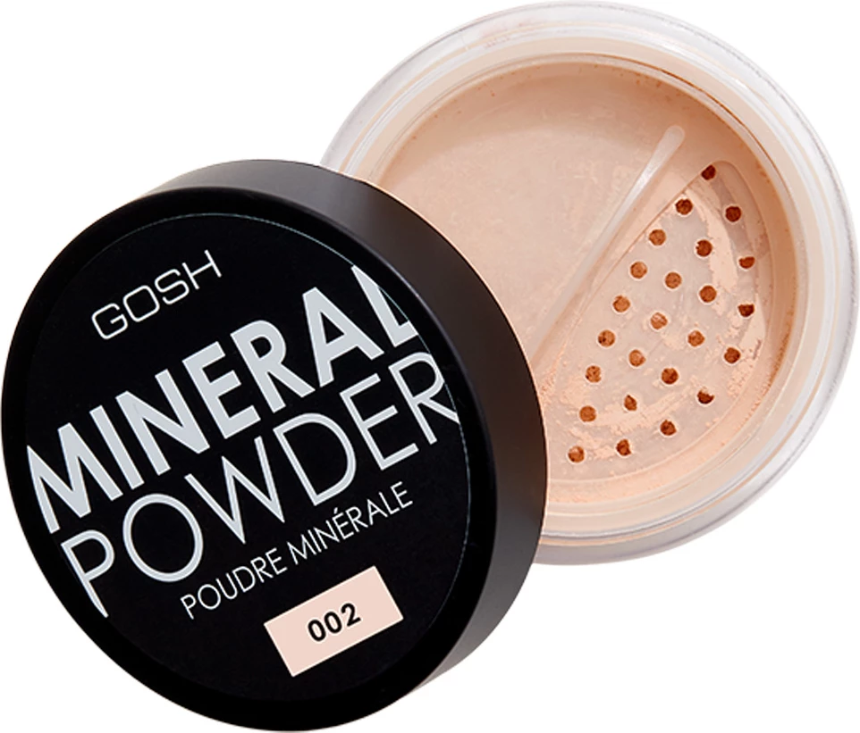 Pluhur mineral për fytyrë Gosh Mineral Powder 002 Ivory, 8g