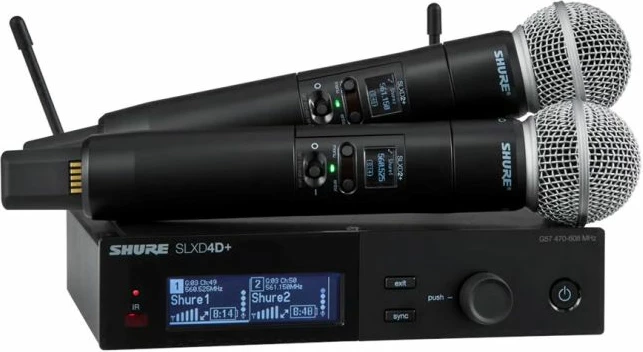 Mikrofonë wireless SHURE SLXD24D+E/58-G65, set me dy mikrofonë dore