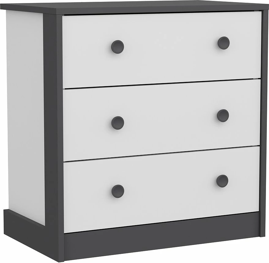 Set mobiljesh për dhomë gjumi, Skye Decor, e bardhë, antracit