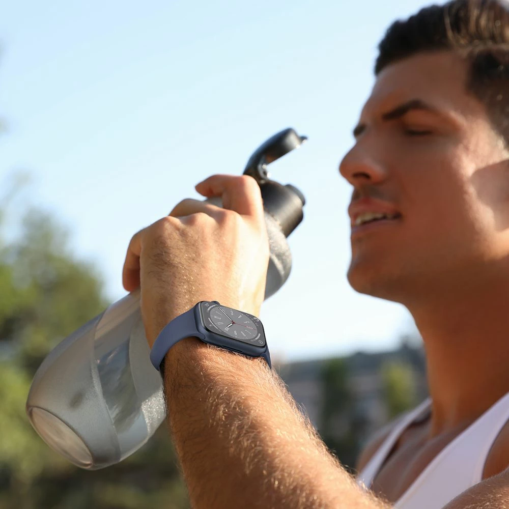 Rrip silikoni Tech-Protect për Apple Watch 4/5/6/7/8/9/SE/Ultra 1/2, Bezhe