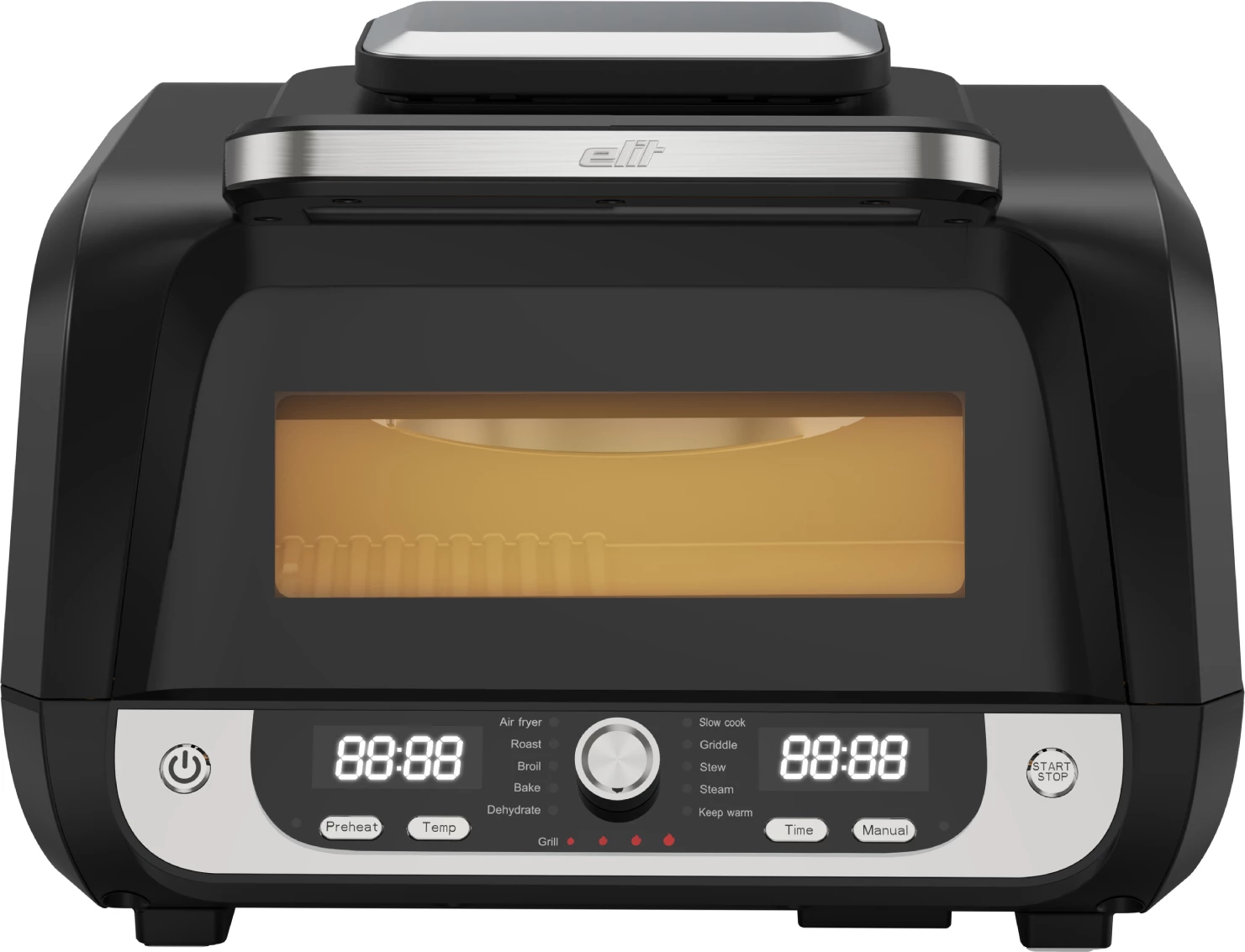 Air fryer grill Elit GrillFry360 PRO 12-në-1 6L 1500-1750W, i zi, set me aksesorë