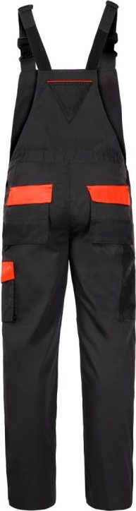 Pantallona pune me tiranta LAHTI PRO L4060354, madhësi 54, 35% pambuk/65% poliester, grafit-portokalli