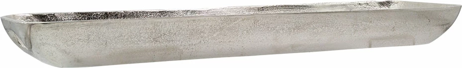 Tabaka dekorative, alumin, ngjyrë argjendi, 50x16x7cm