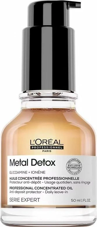 Vaj i koncentruar për flokë L’Oreal Paris Professionnel Metal Detox 50 ml, me pompë