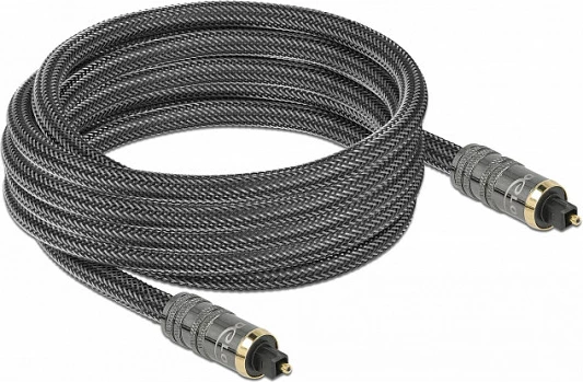 Kabllo optike audio DeLOCK TOSLINK 5 m, TOSLINK M-M, e blinduar, Anthracite