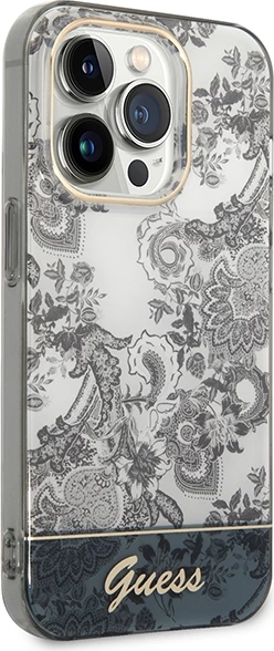 Mbështjellës Guess Porcelain Collection për iPhone 14 Pro Max 6.7", Gri