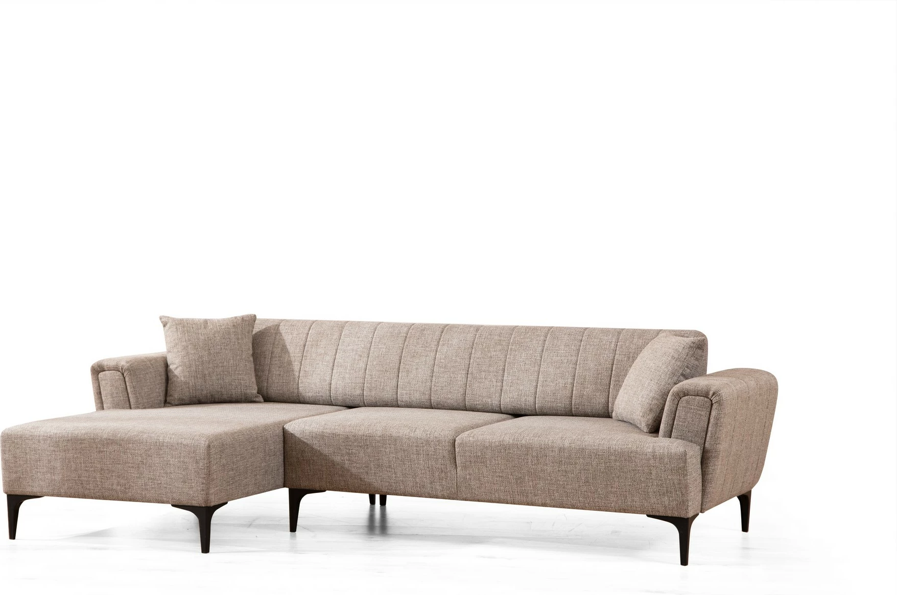 Kënd-sofë krevati Atelier del Sofa, Hamlet majtas, ngjyrë kafe e çelët