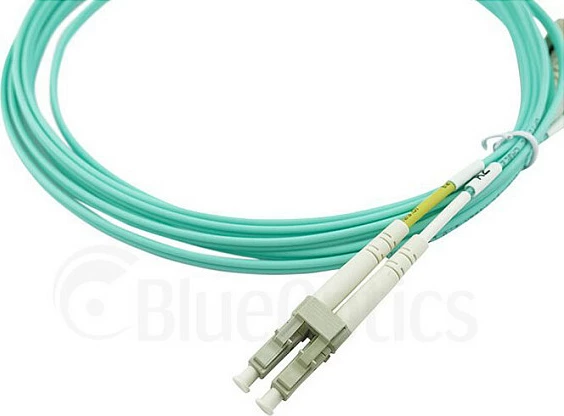 Kabllo patch fibër optike BlueOptics LC-ST OM3, 0.5 m, aqua