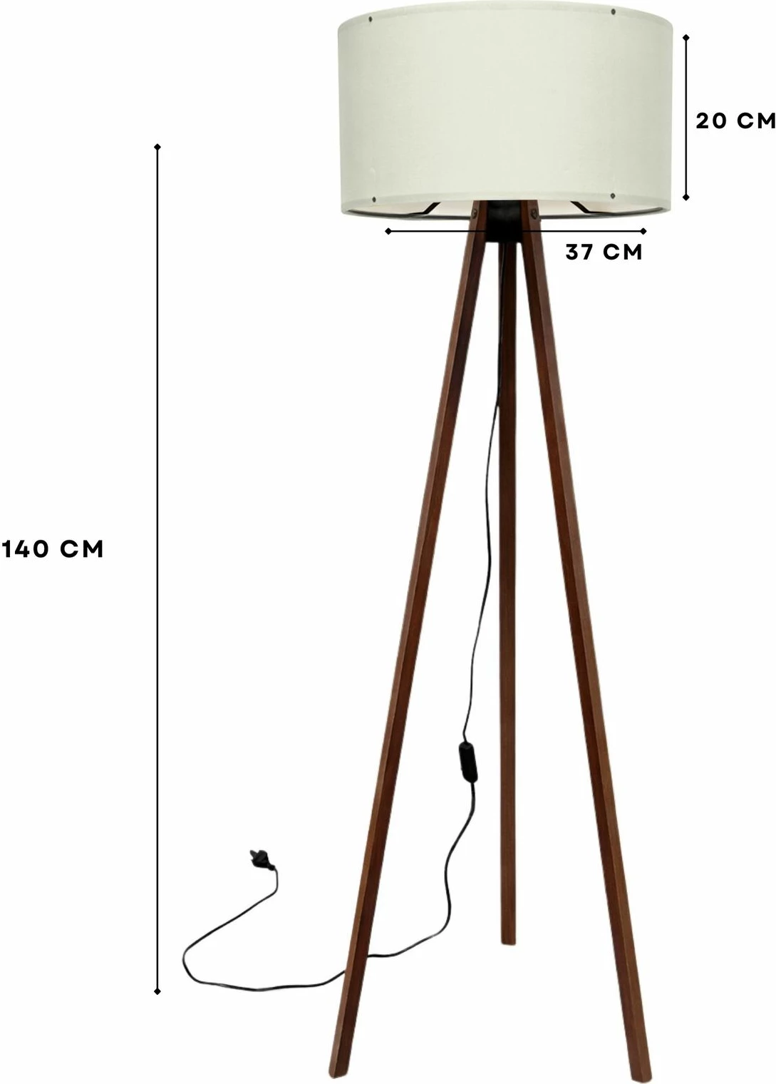 Llambë dyshemeje Opviq, AYD-1528, e bardhë dhe kafe, 38x140cm