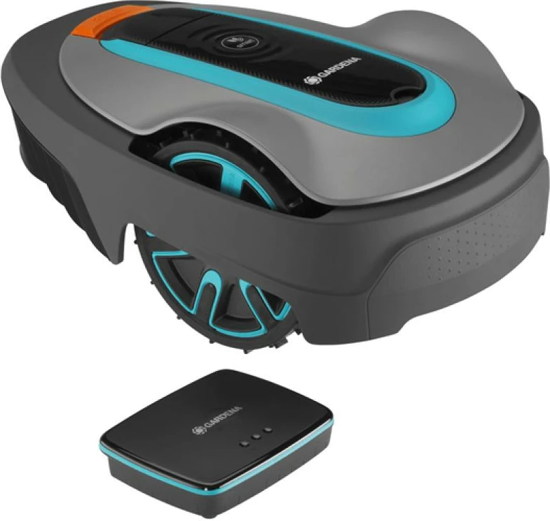 Robot kositës bari Gardena smart SILENO city 400 m² 19605-60, blu/gri, set me stacion karikimi