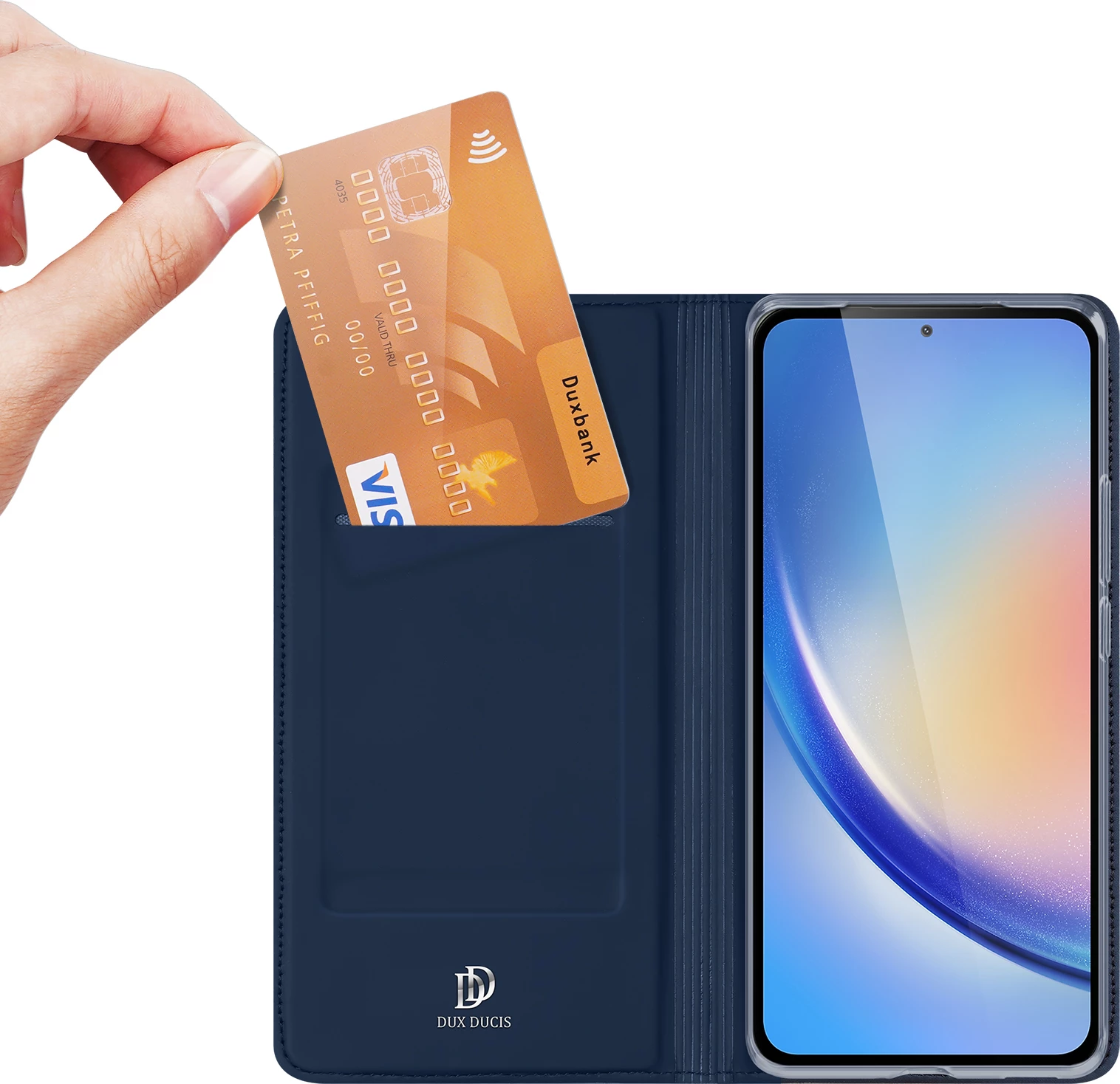 Mbështjellës Dux Ducis Skin Pro për Samsung Galaxy A35 5G, me kapak, Blu