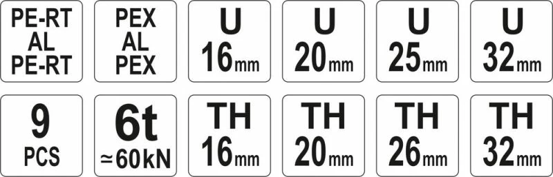 Vegël për shtypje tubash YATO YT-21735, e zezë/e kuqe