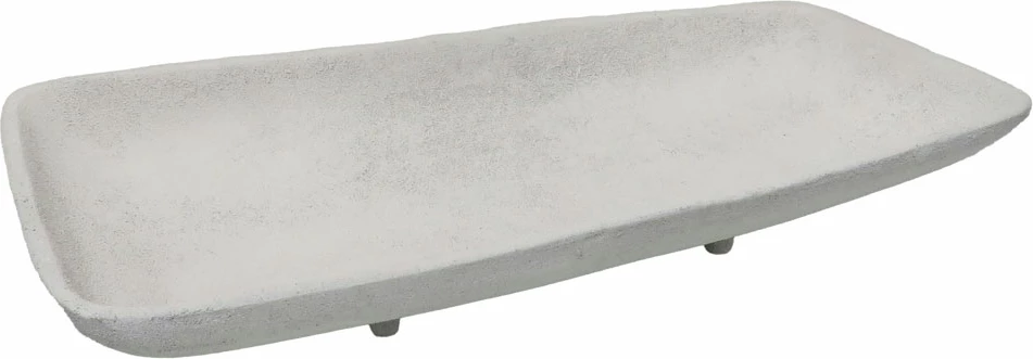 Tabaka dekorative NATHEN, alumin, e bardhë, 34x17x6cm