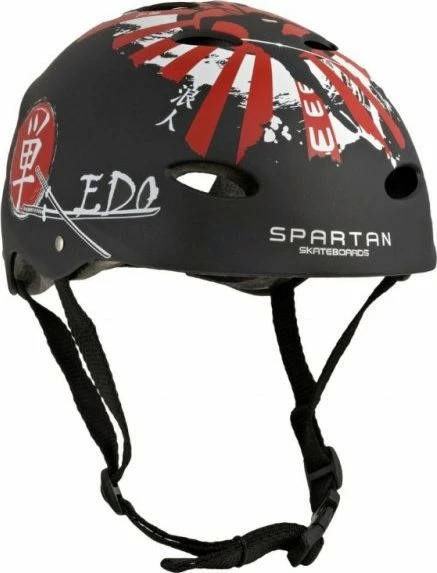 Helmet Spartan Skateboards i rregullueshëm, madhësi L (59-61 cm), i zi mat
