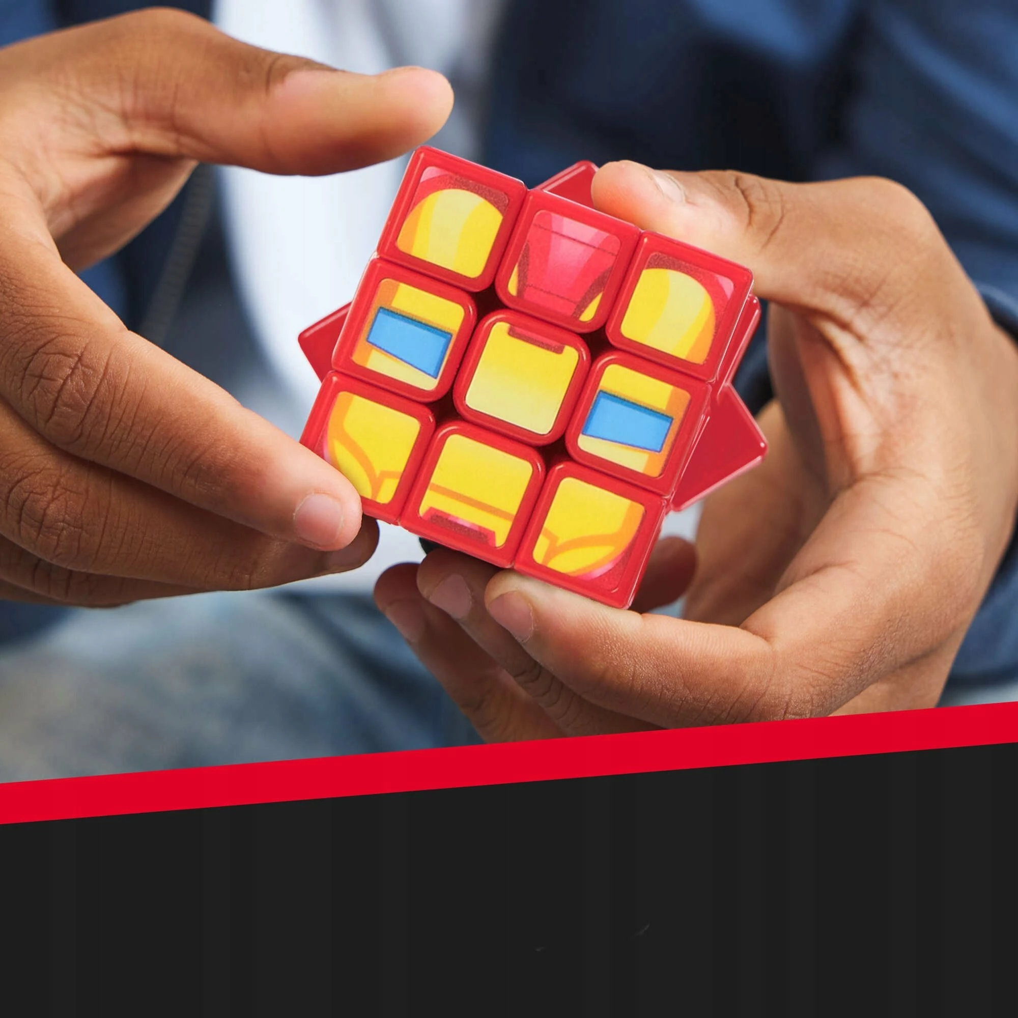 Kub Rubik's Rubik's Iron Man 3x3, set me bazë dhe trup figurine