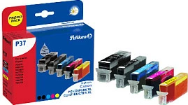 Kartrixha boje Pelikan Canon P37, multipack 5 copë (2x zi, 3x ngjyra)