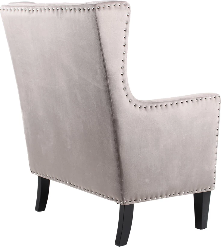 Fotel Richie, kadife, ngjyrë elefant, 72x74x98