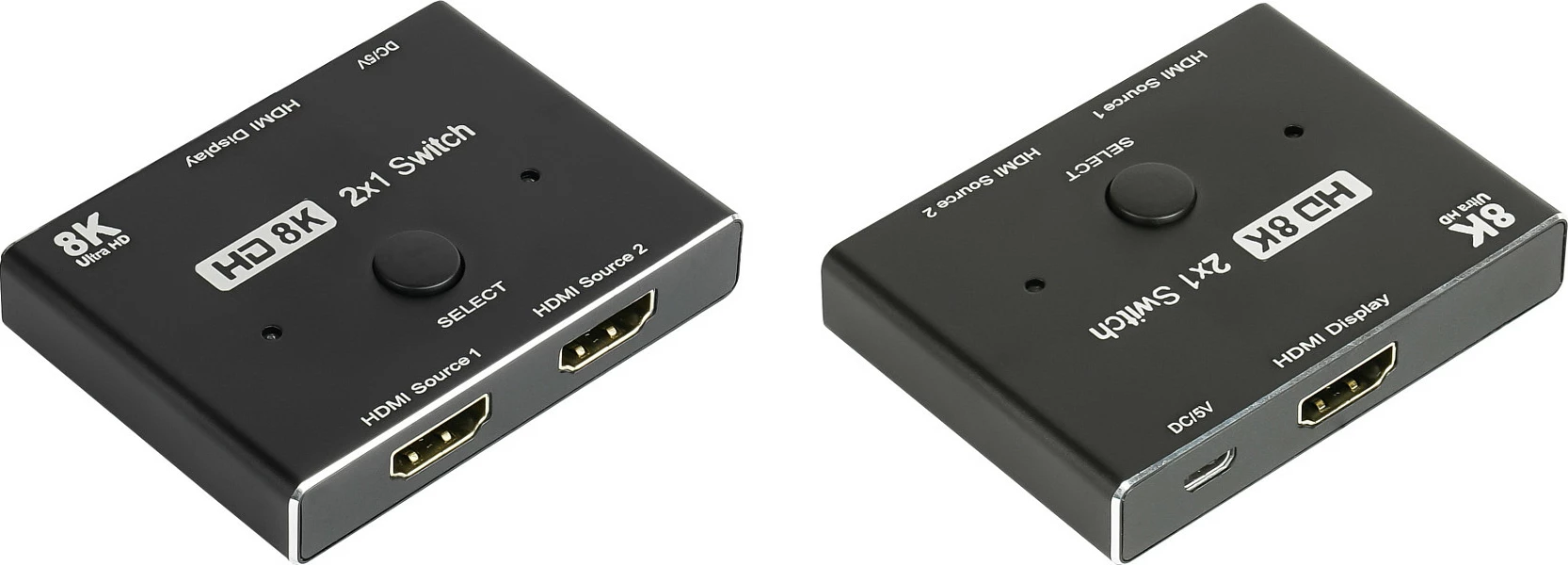 Switch HDMI GoodConnections 2x1, HDMI 2.1, 8K Ultra HD, metal, i zi