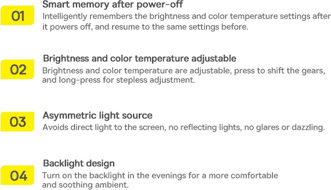 Llambë LED për monitor Baseus i-wok2, DGIW000101, e zezë