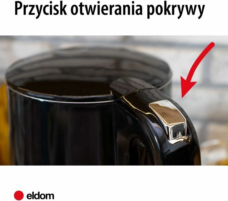 Çajnik elektrik pa kabllo ELDOM C540 Jetty, i zi, 1.7 L