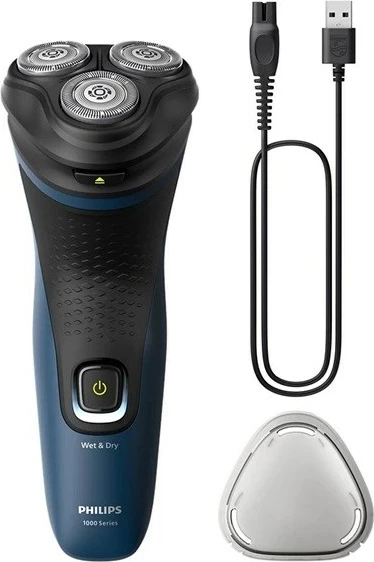 Makinë rroje Philips S1151/00, Trimer, e zezë, blu