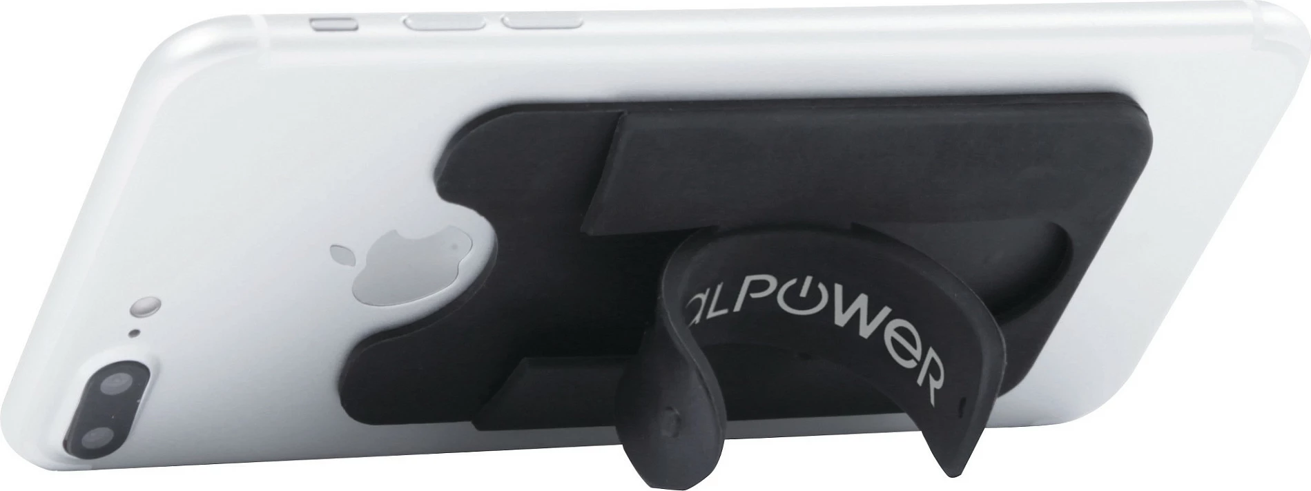 Mbajtës celulari RealPower Smart Wallet/Stand, me xhep kartelash, e zezë