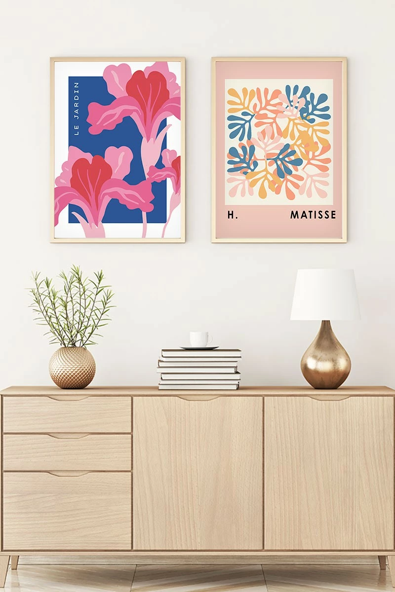 Pikturë dekorative me kornizë MDF (2 copë), Wallity, Huhu168, 50x35cm