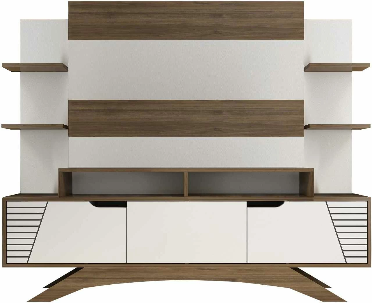 Njësi TV Hanah Home, Deparo, ngjyrë arre dhe e bardhë